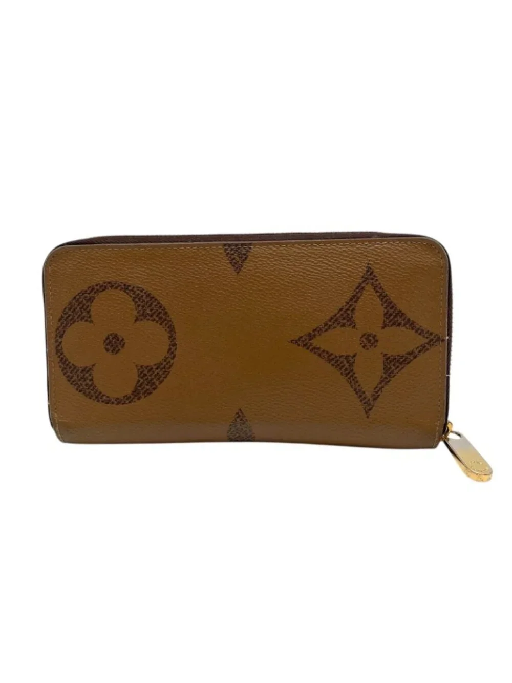 Louis Vuitton Zippy Wallet Monogram Giant Reverse Zip Around Brown